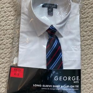 New in package boys dress shirt and tie